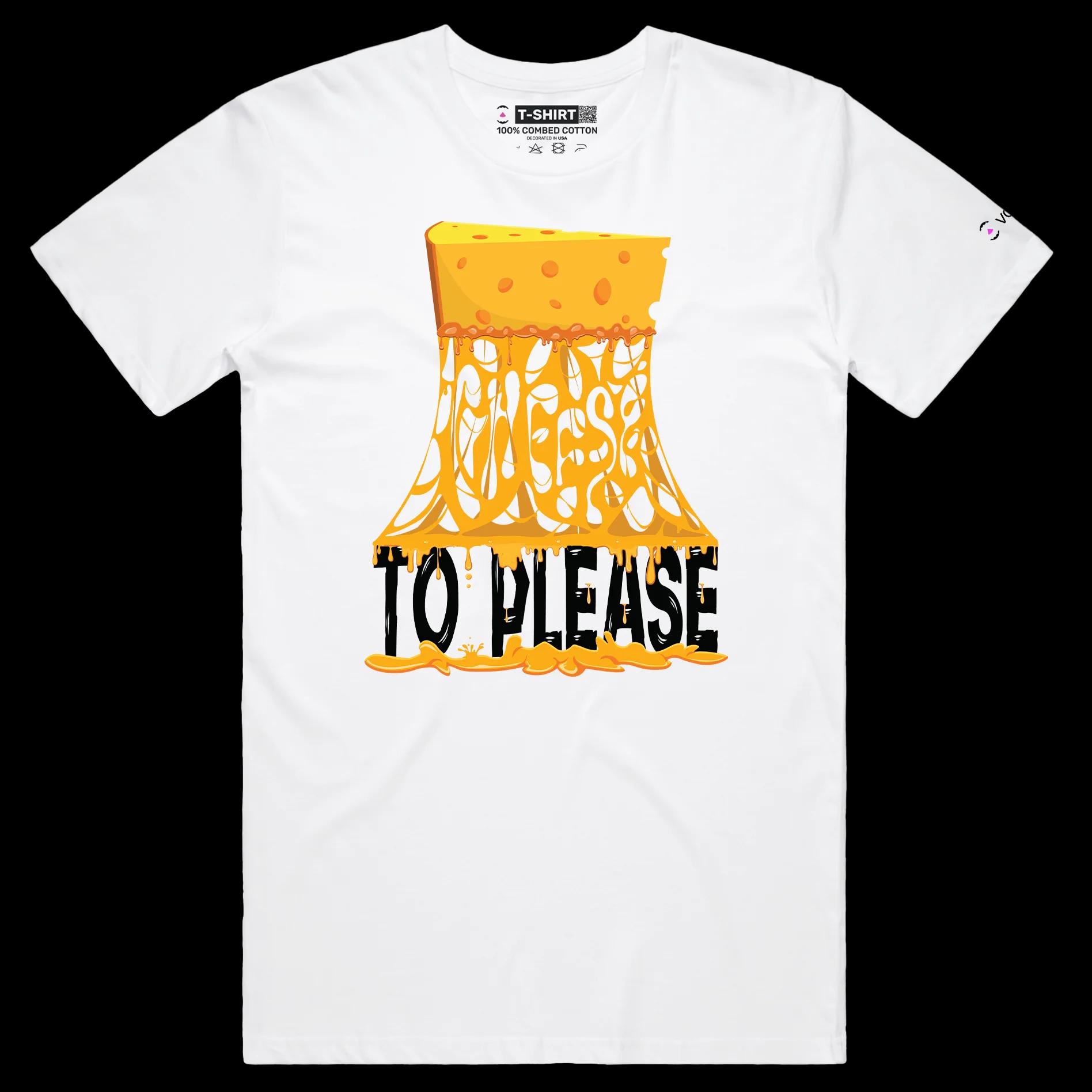 VOICEART White Male Regular Swiss Cheese Funny T-Shirt Premium Quality Graphic and Design Food Themed Cheesy Wordplay Tee