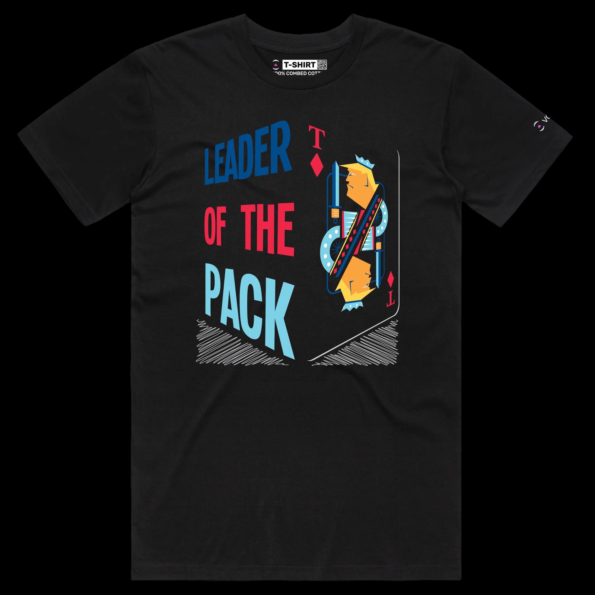 VOICEART Black Male Regular President Donald Trump King of Diamonds Funny Political T-Shirt Premium Leader of the Pack