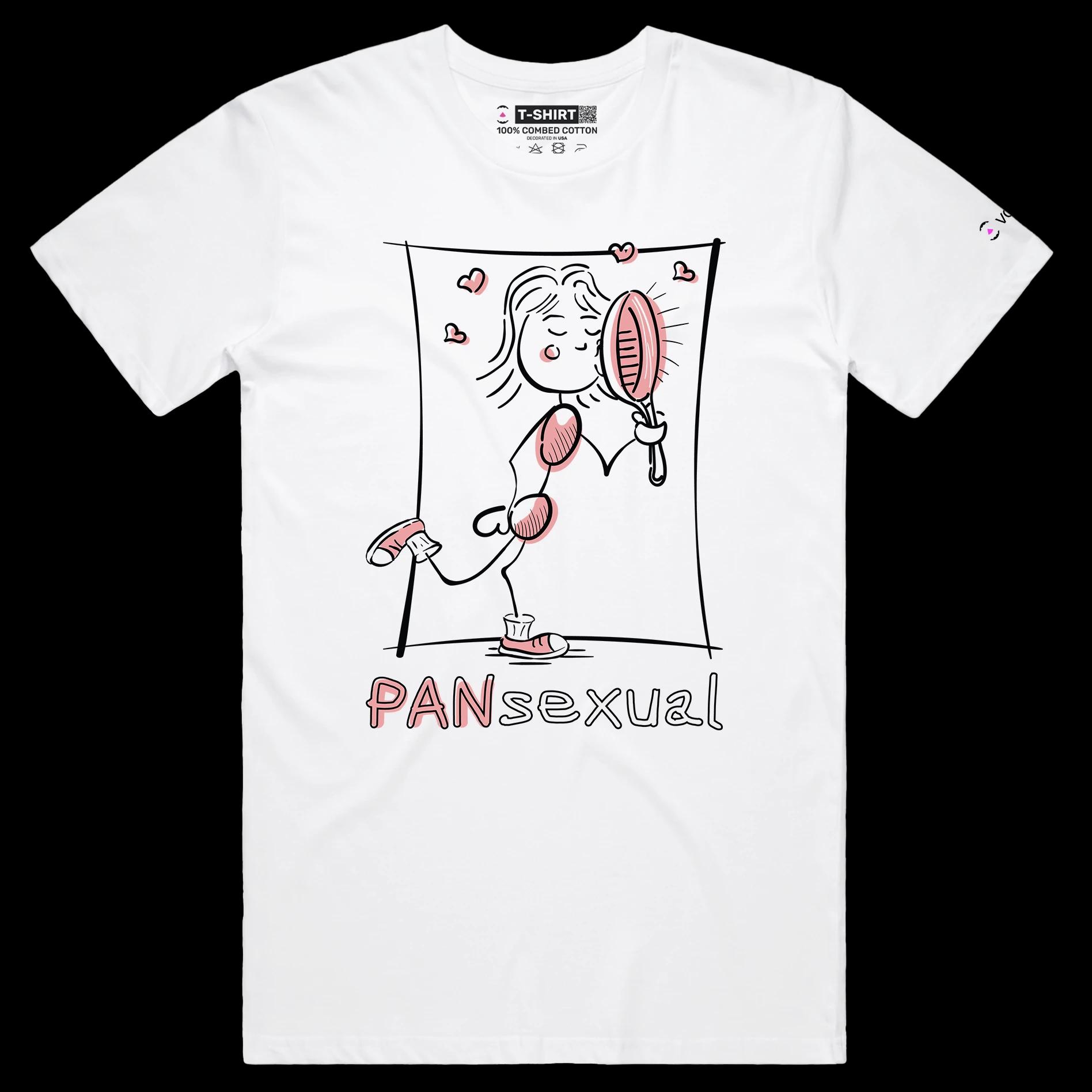 VOICEART White Male Regular In Love with Good Cuisine Funny Shirt Premium Quality Graphic Design Kissing the Frying Pan Tee