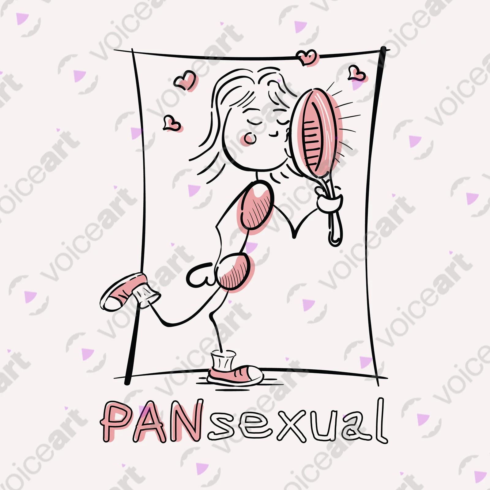 VOICEART White Watermark In Love with Good Cuisine Funny Shirt Premium Quality Graphic Design Kissing the Frying Pan Tee