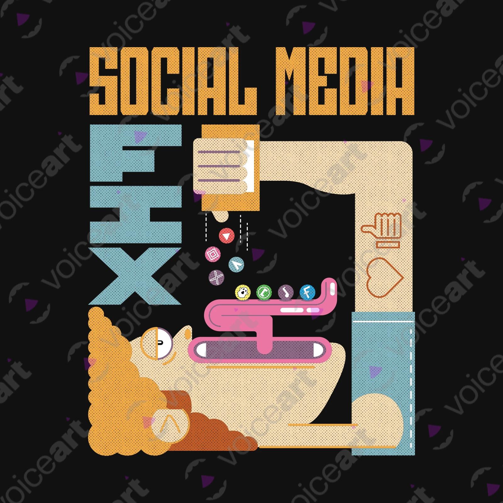 VOICEART Black Watermark Social Media Fixation Funny shirt Premium Quality Social Issues Addiction Dark Humor Tee v2