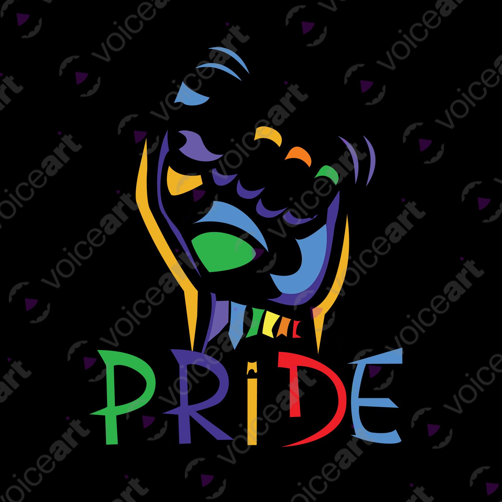 VOICEART White Watermark Rainbow Fist Gay Lifestyle Shirt with Premium Quality Graphic Design LGBTQ Alliance Pride Tee