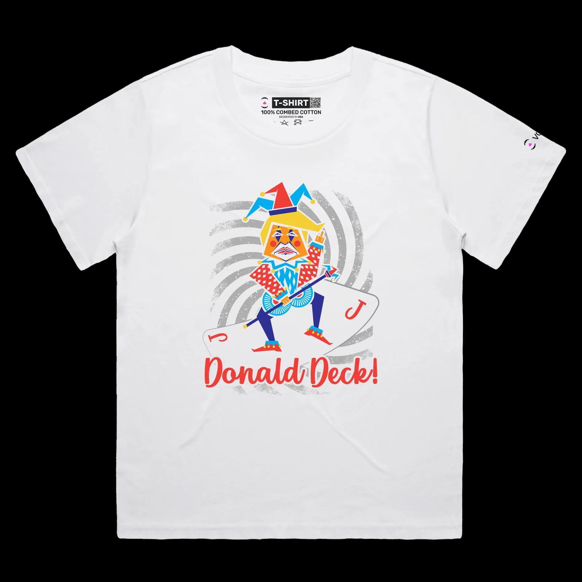 VOICEART White Female Loose President Donald Trump Jester Playing Cards Funny Political Shirt Premium Graphic Donald Deck