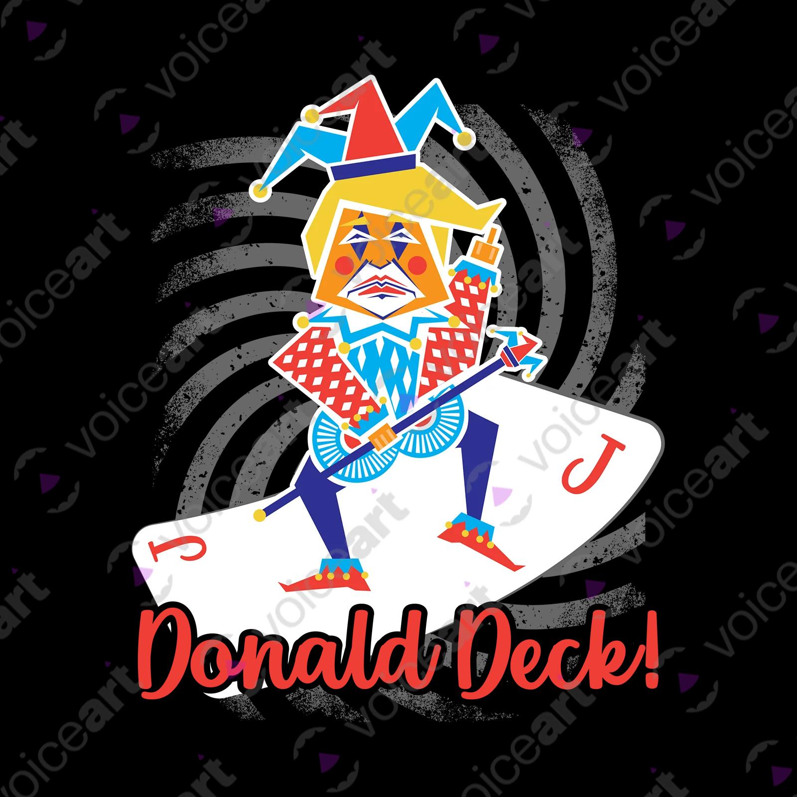 VOICEART Black Watermark President Donald Trump Jester Playing Cards Funny Political Shirt Premium Graphic Donald Deck