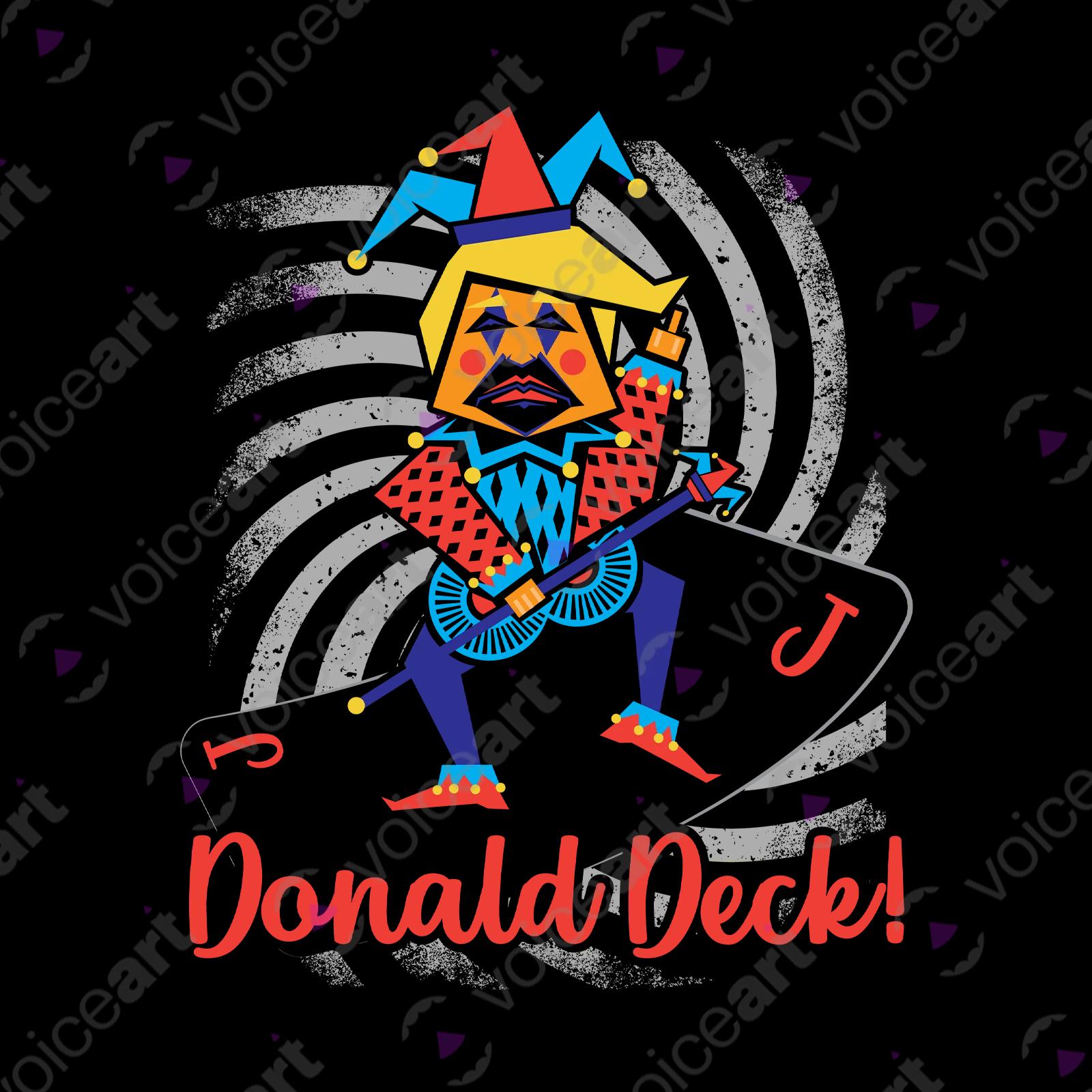 VOICEART White Watermark President Donald Trump Jester Playing Cards Funny Political Shirt Premium Graphic Donald Deck