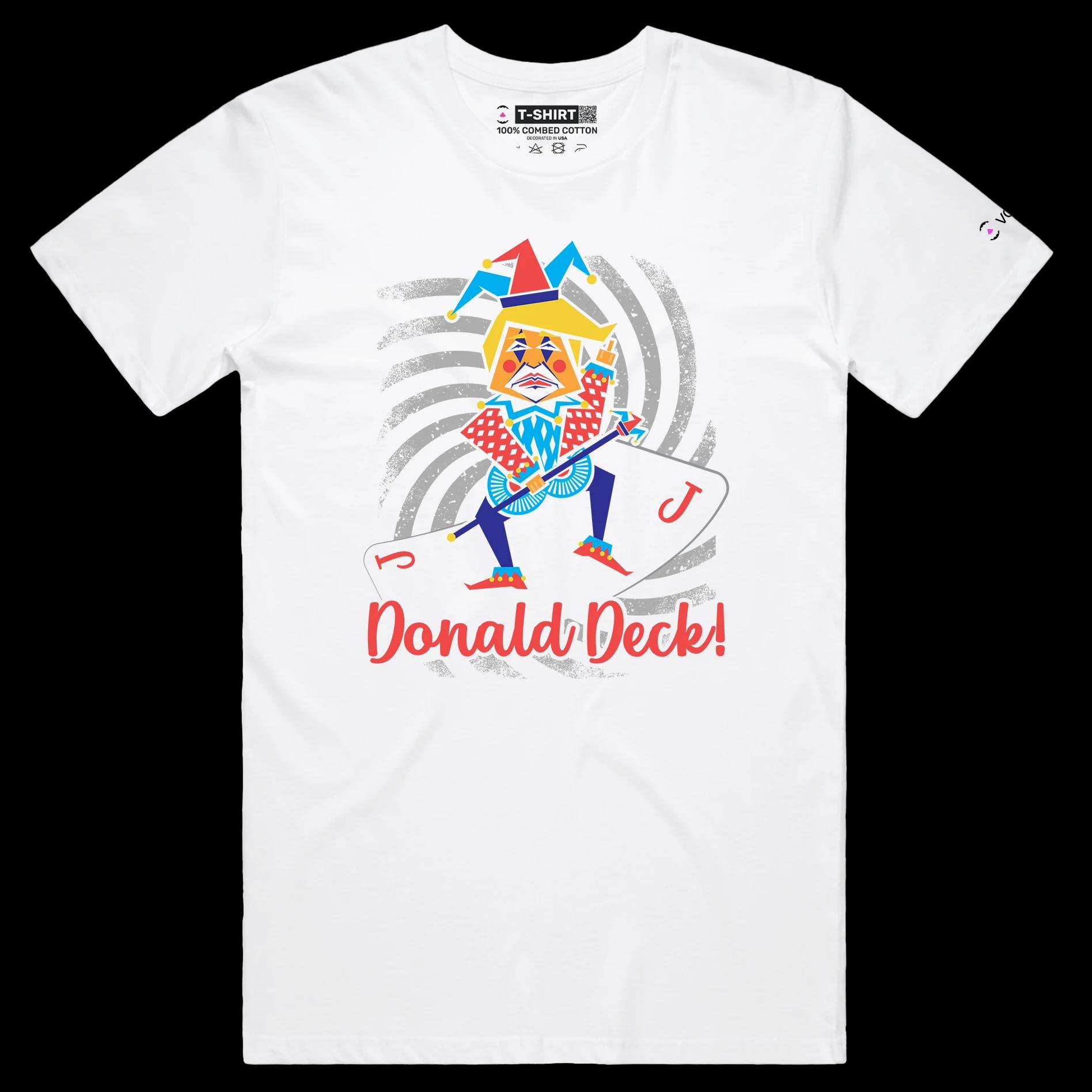 VOICEART White Male Regular President Donald Trump Jester Playing Cards Funny Political T-Shirt Premium Deck Wordplay Tee