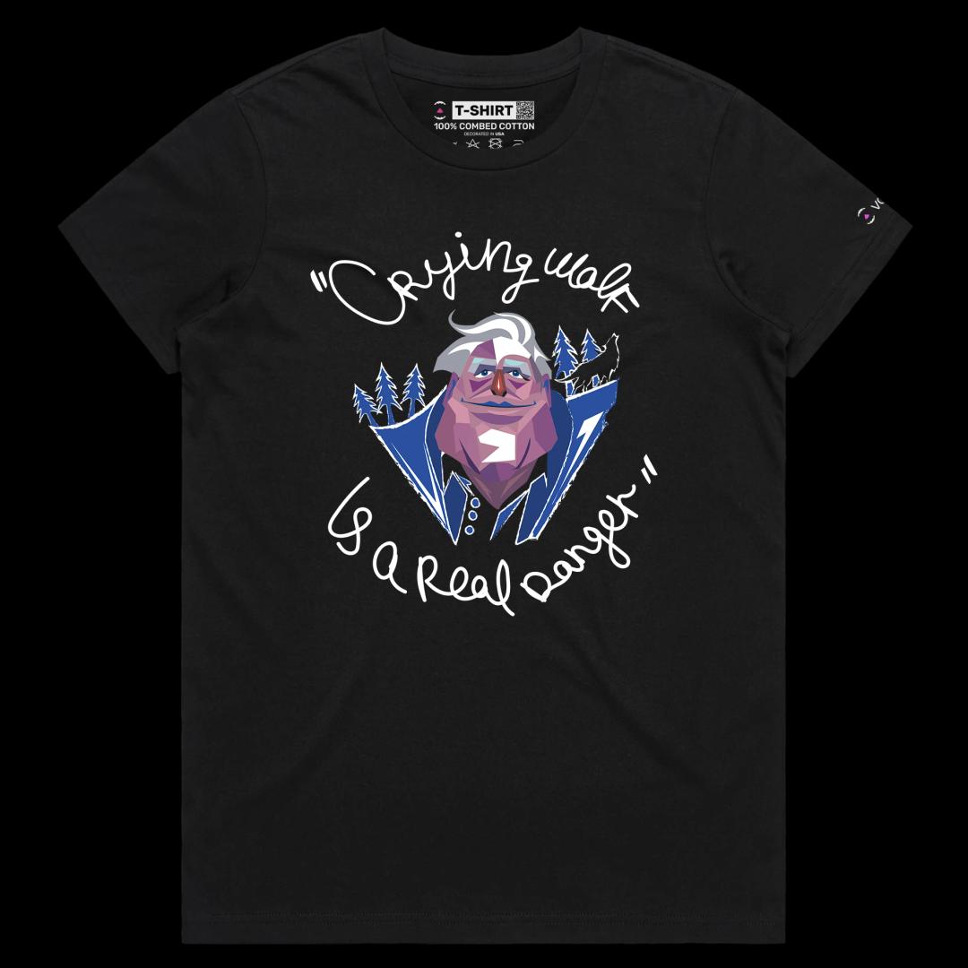 VOICEART Black Female Regular David Attenborough Nature and Geography T-Shirt with Premium Quality Graphic Earth Survival