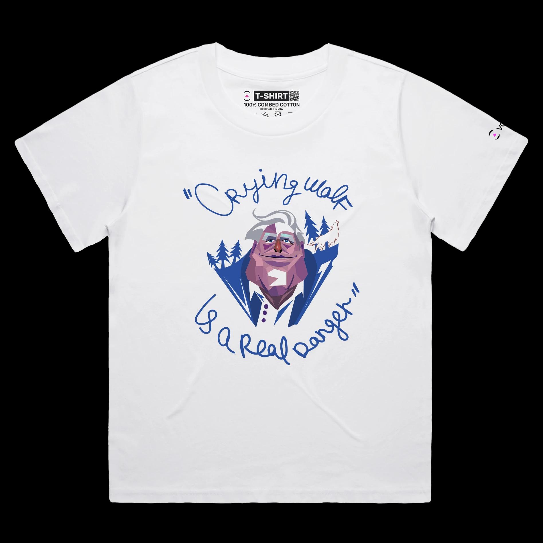 VOICEART White Female Loose David Attenborough Nature and Geography T-Shirt with Premium Quality Graphic Earth Survival