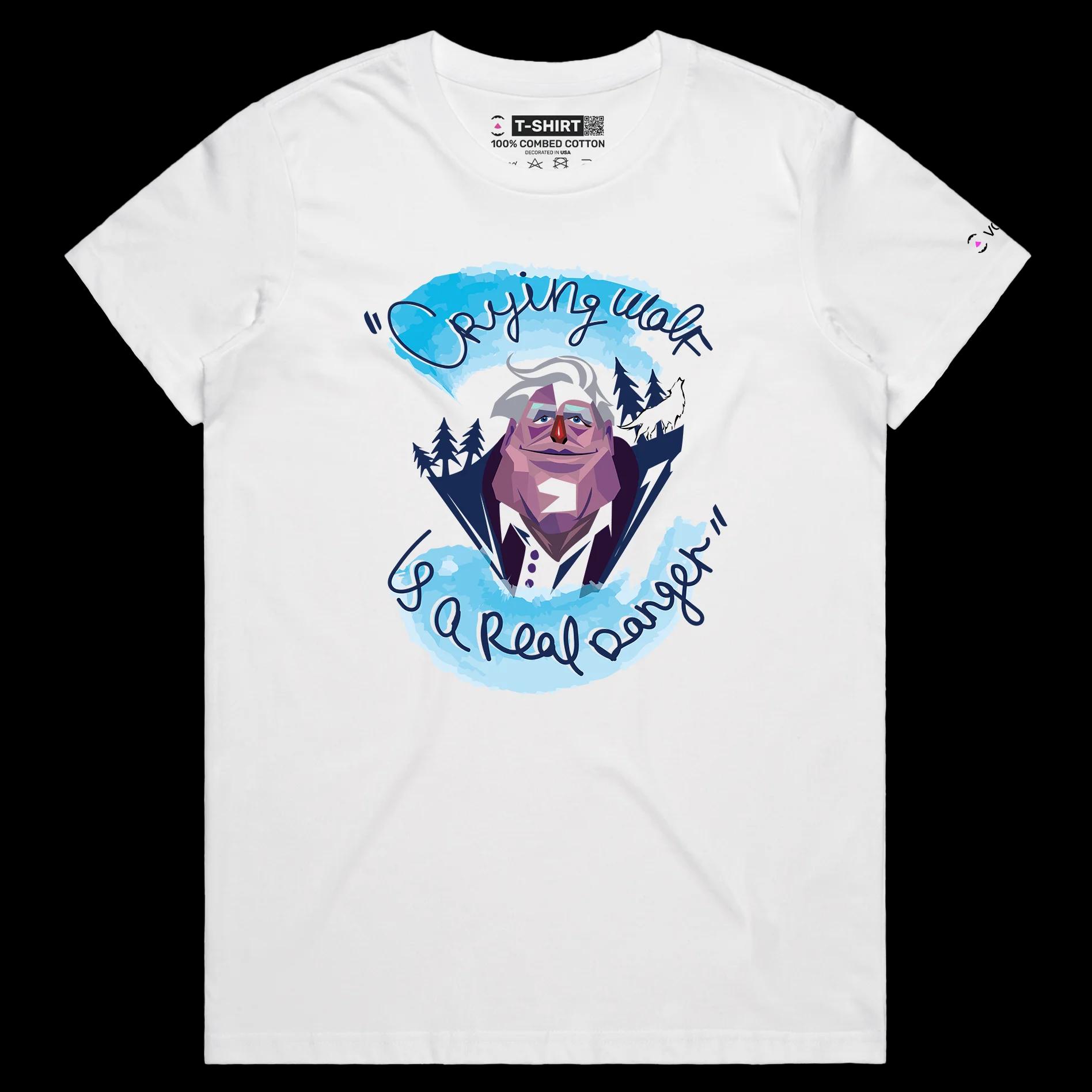 VOICEART White Female Regular David Attenborough Nature and Geography T-Shirt with Premium Quality Graphic Earth Survival