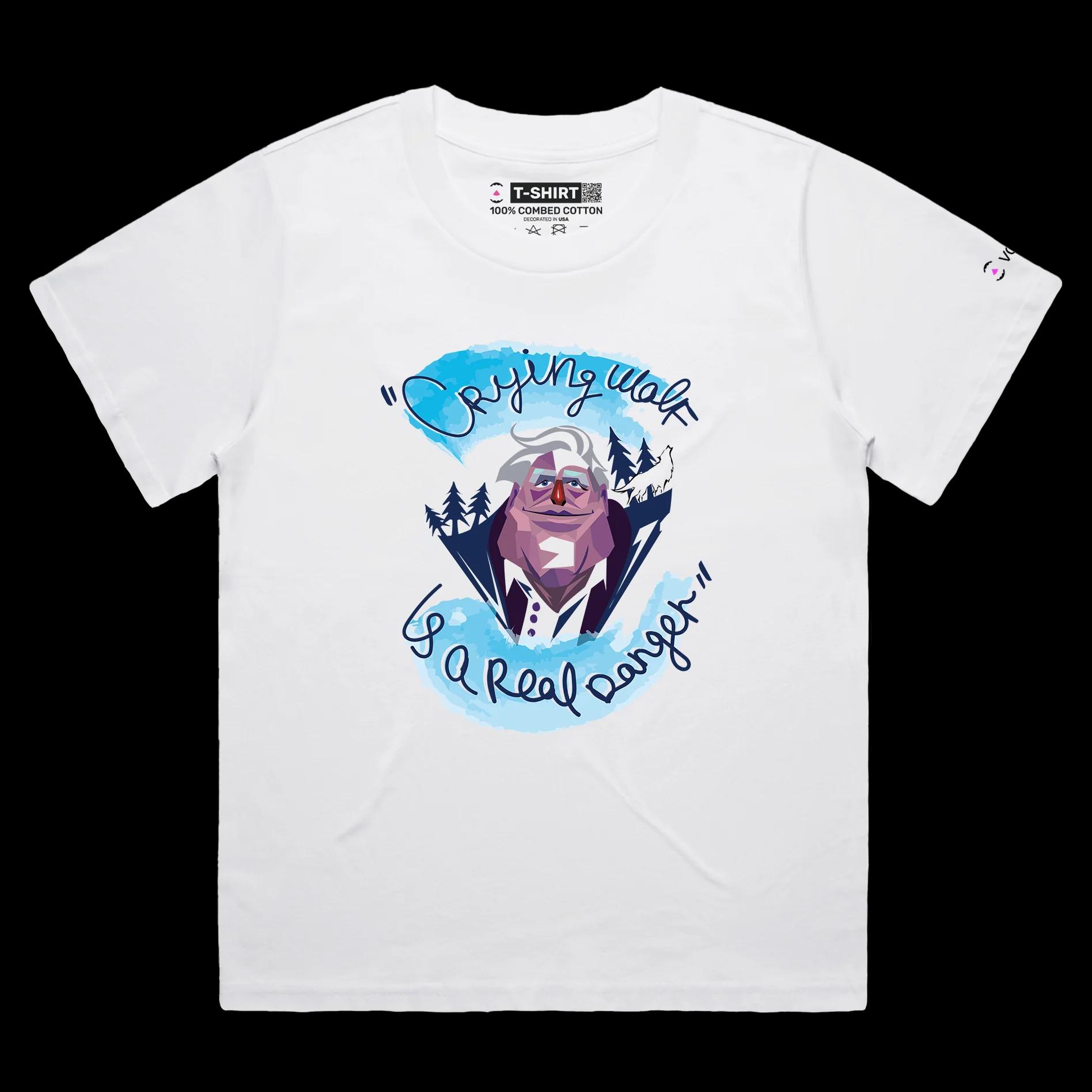 VOICEART White Female Loose David Attenborough Nature and Geography T-Shirt with Premium Quality Graphic Earth Survival