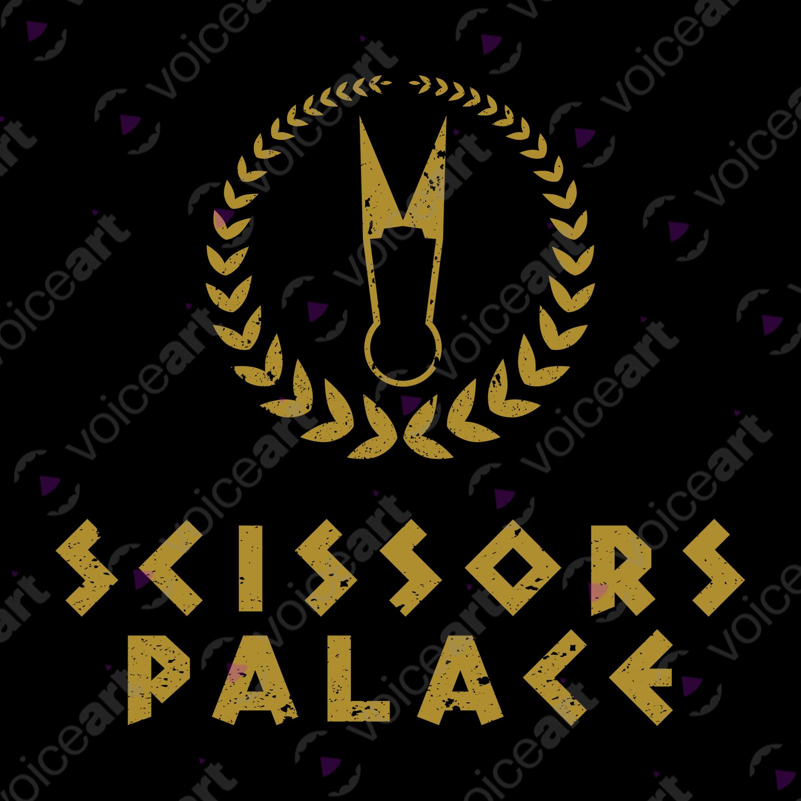VOICEART Black Watermark Scissors Palace Funny T-Shirt with Premium Graphic Design Iconic Las Vegas Hotel Tee