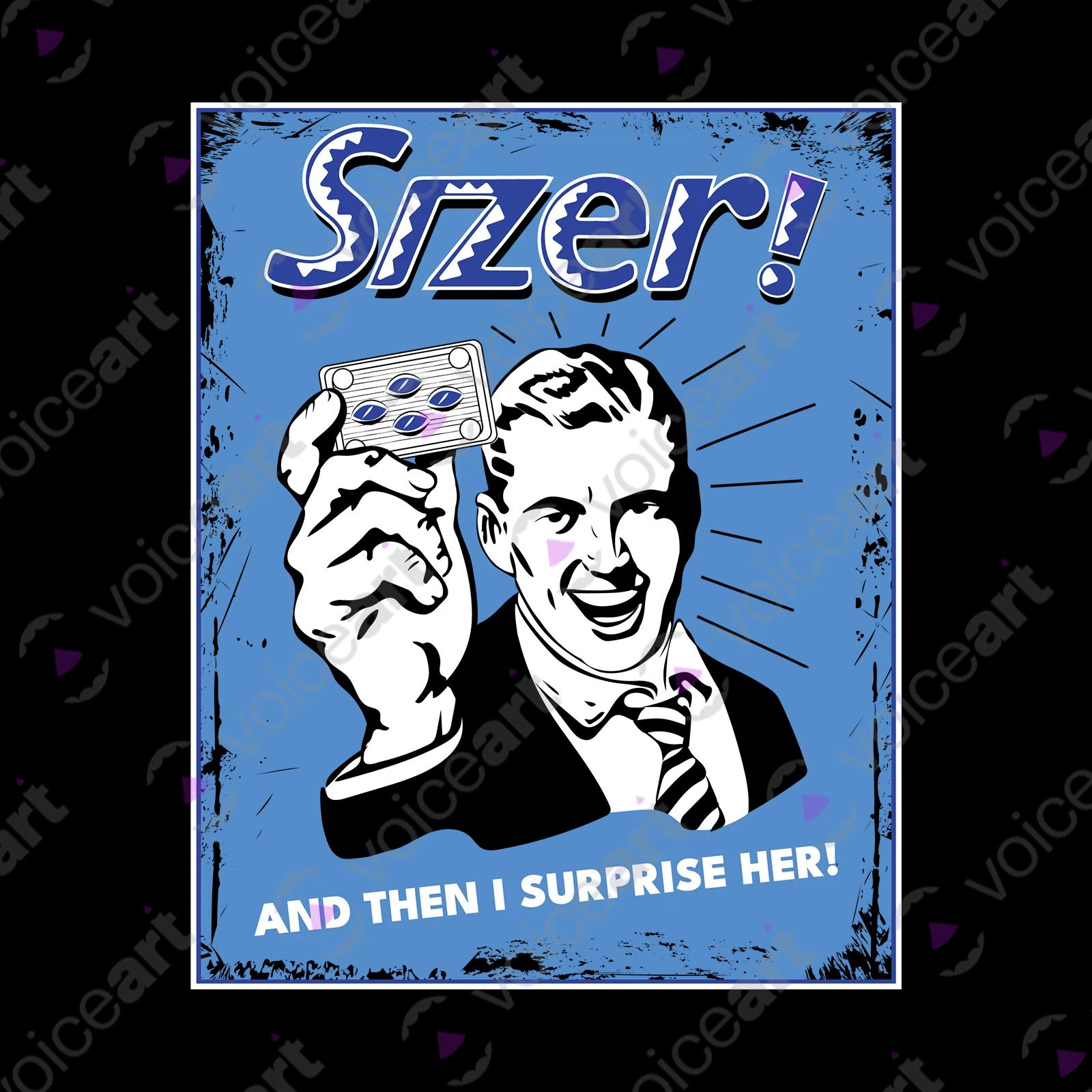 VOICEART Black Watermark Funny Viagra T-Shirt with Premium Quality Graphic Pills to Raise Your Game Wordplay Tee