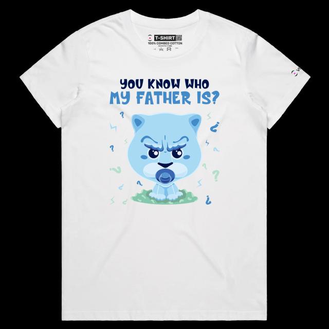 VOICEART White Female Regular Cute Lion Cub Funny Animals Shirt Premium Graphic Gay Pride Tee with Play on Words Cute Lio v1