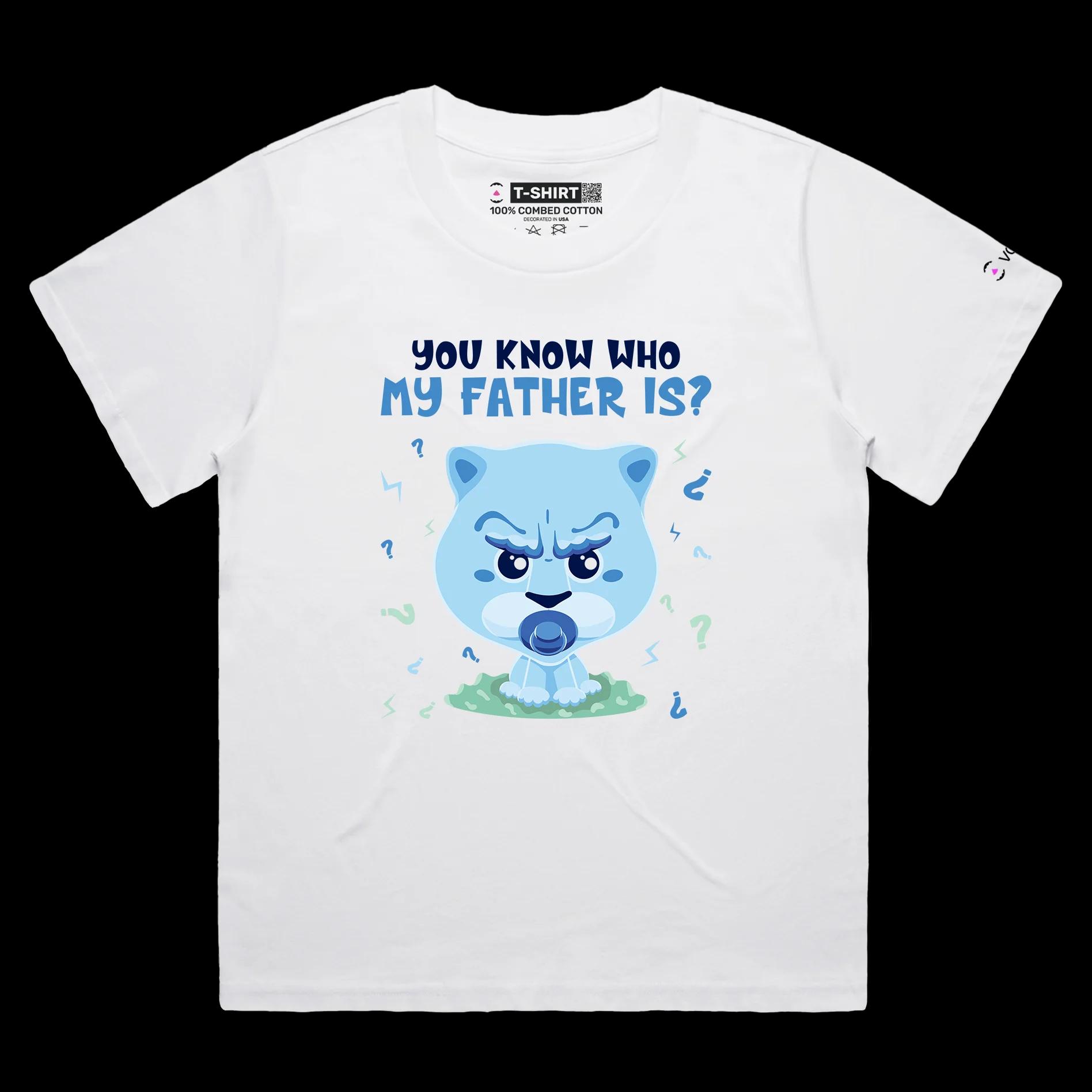 VOICEART White Female Loose Cute Lion Cub Funny Animals Shirt Premium Graphic Gay Pride Tee with Play on Words Cute Lio v1