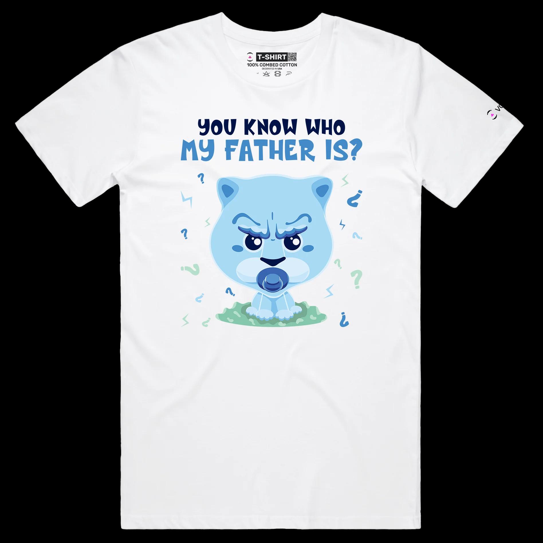 VOICEART White Male Regular Cute Lion Cub Funny Animals Shirt Premium Graphic Gay Pride Tee with Play on Words Cute Lio v1