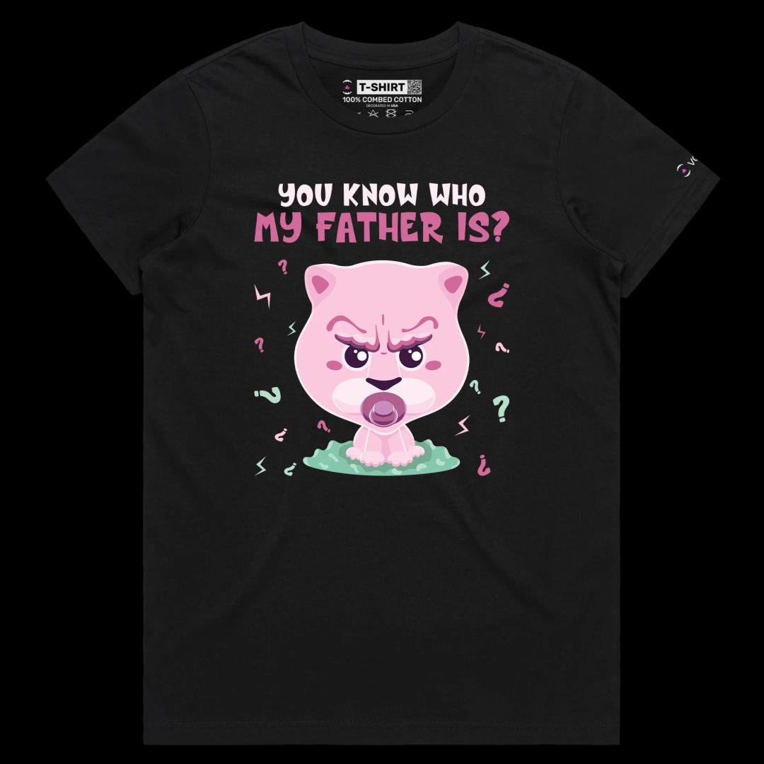 VOICEART Black Female Regular Cute Lion Cub Funny Animals Shirt Premium Graphic Gay Pride Tee with Play on Words Cute Lio v2