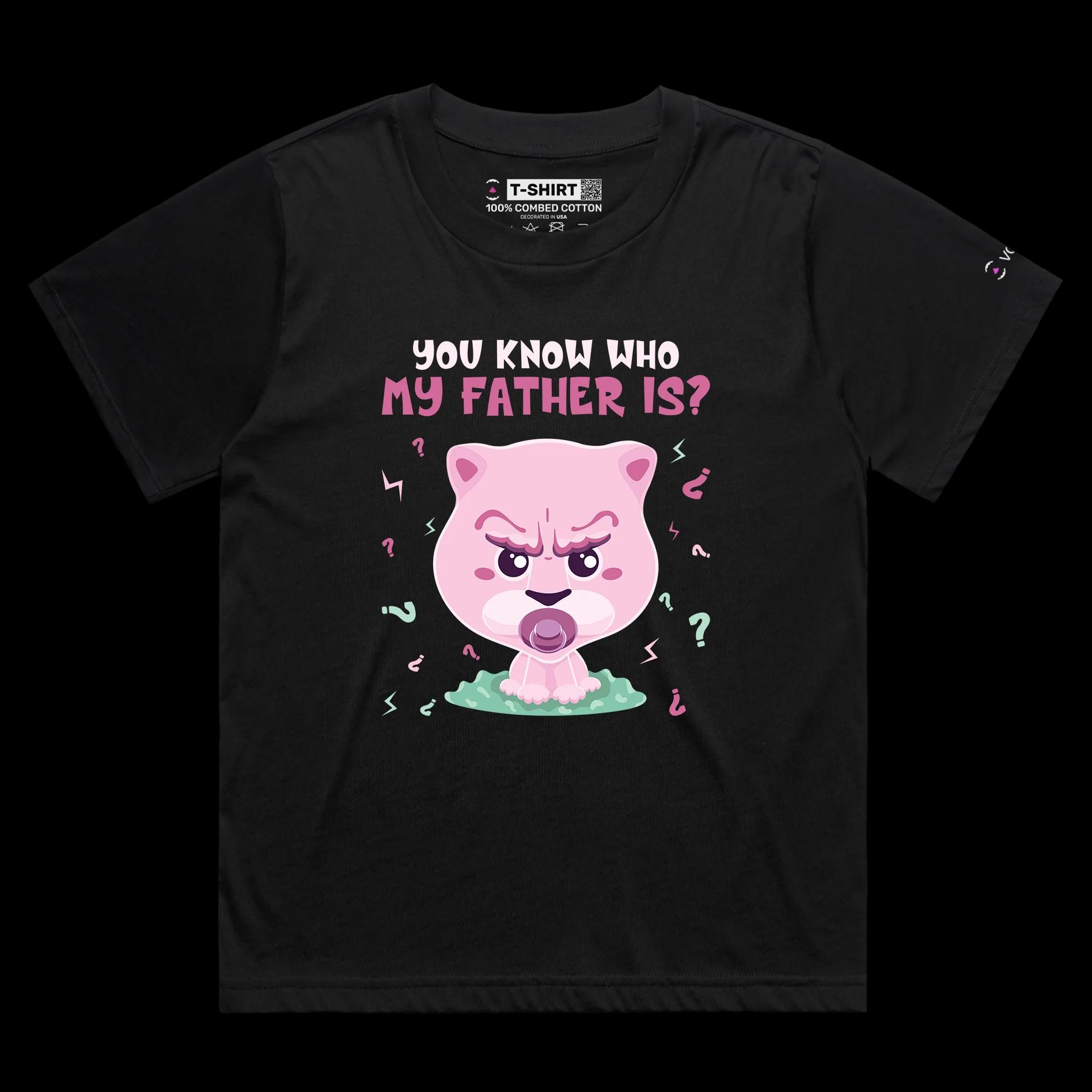 VOICEART Black Female Loose Cute Lion Cub Funny Animals Shirt Premium Graphic Gay Pride Tee with Play on Words Cute Lio v2