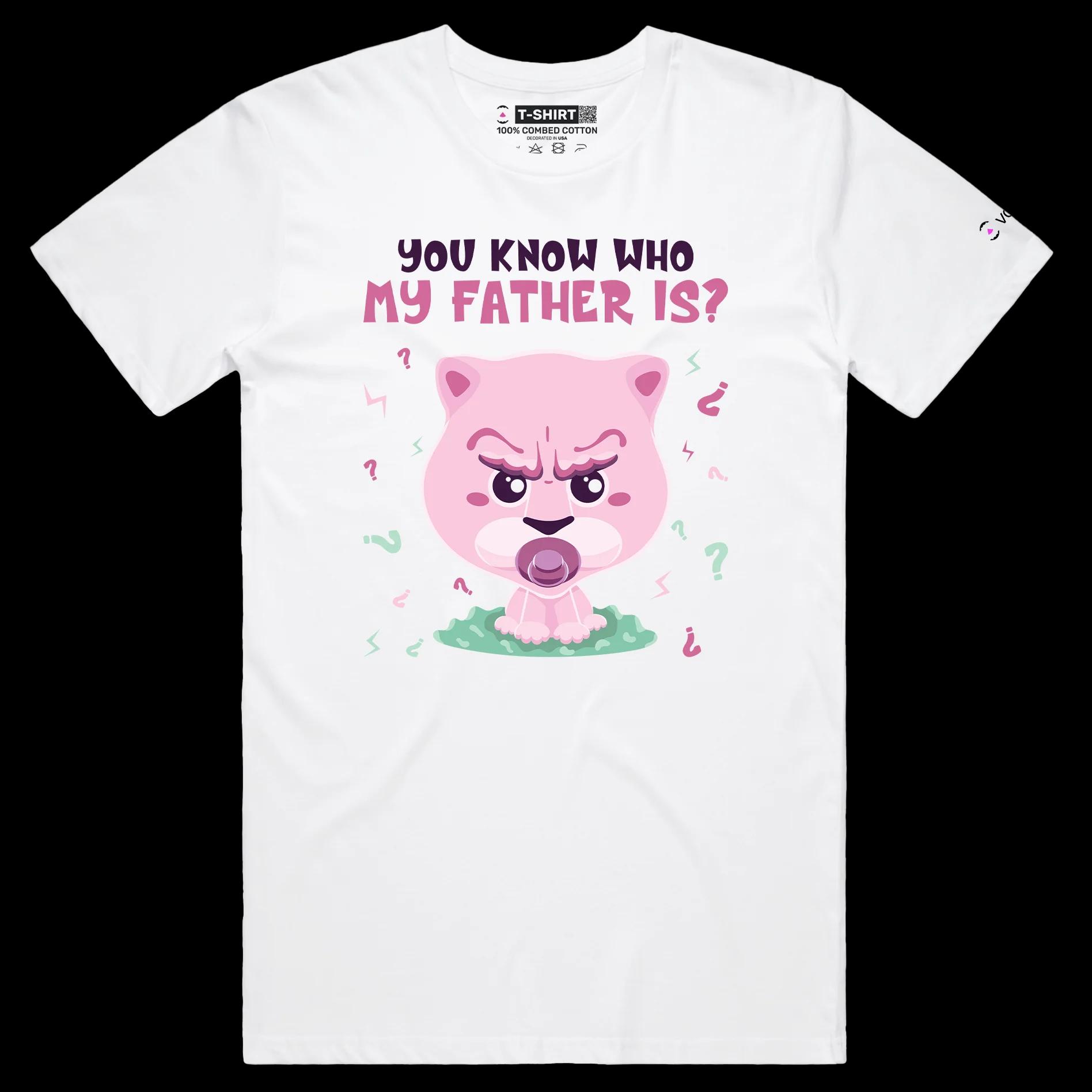 VOICEART White Male Regular Cute Lion Cub Funny Animals Shirt Premium Graphic Gay Pride Tee with Play on Words Cute Lio v2