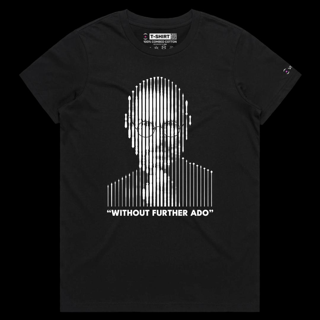 VOICEART Black Female Regular Jobs Businessman Motivational Shirt with Premium Graphic Famous Apple Quote with Play on Words