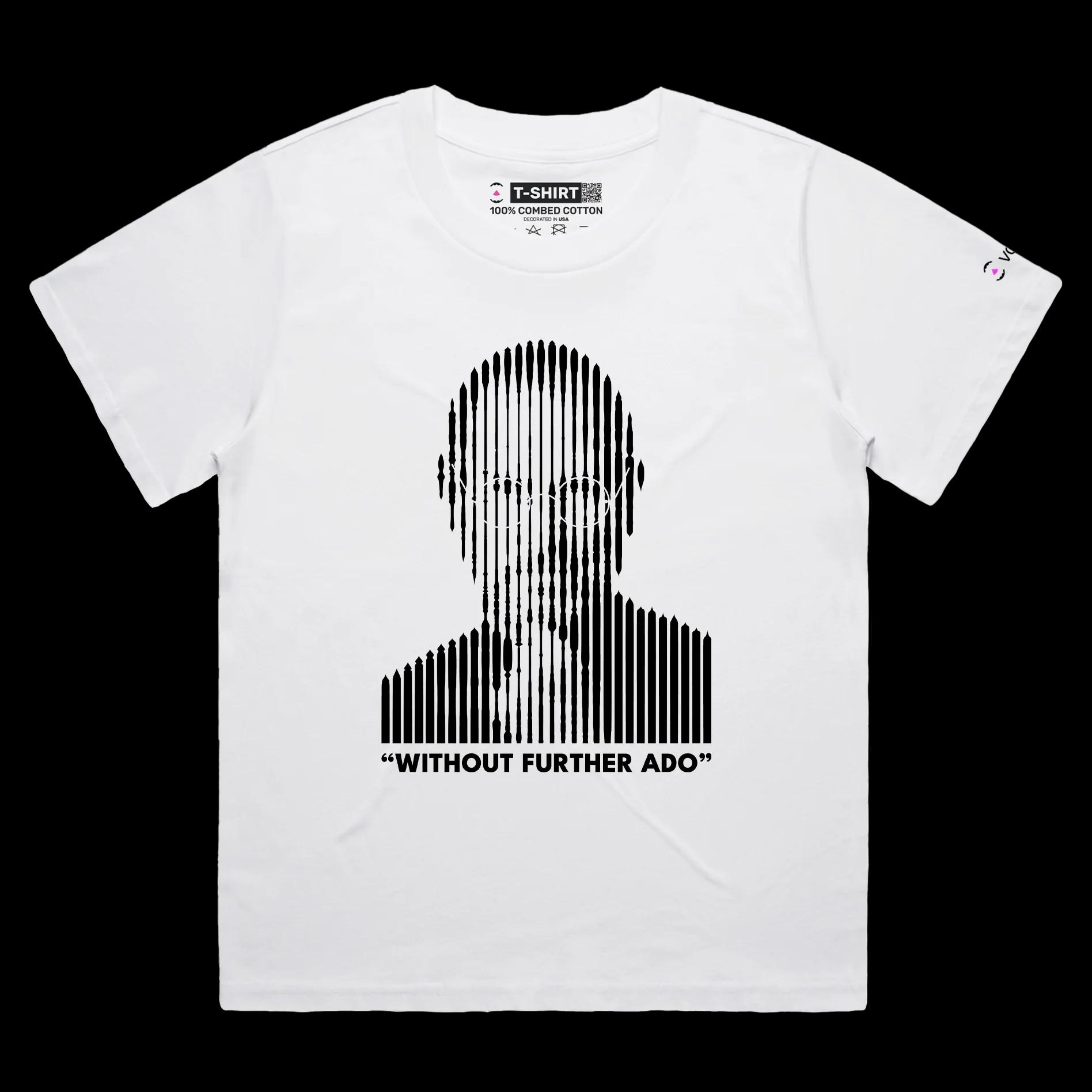 VOICEART White Female Loose Jobs Businessman Motivational Shirt with Premium Graphic Famous Apple Quote with Play on Words