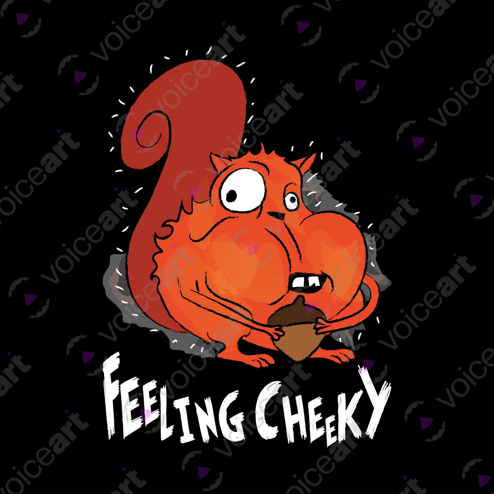 VOICEART Black Watermark Squirrel Feeling Cheeky Funny Animals T-Shirt with Premium Quality Mischievous and Daring Tee