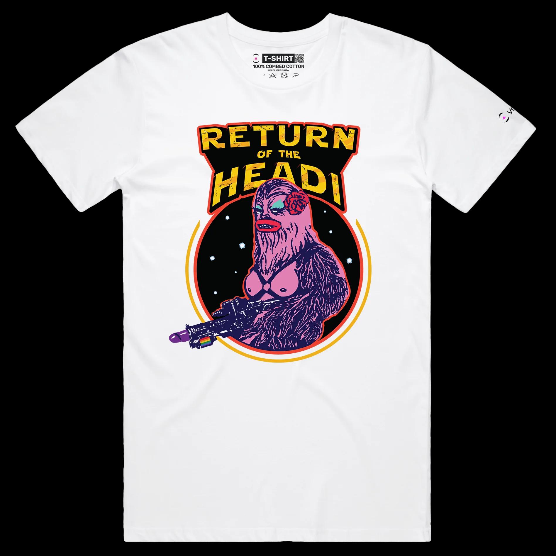 VOICEART White Male Regular Gay Chewbacca Funny LGBTQ T-Shirt with Premium Quality Graphic Movie Themed Jedi Tee