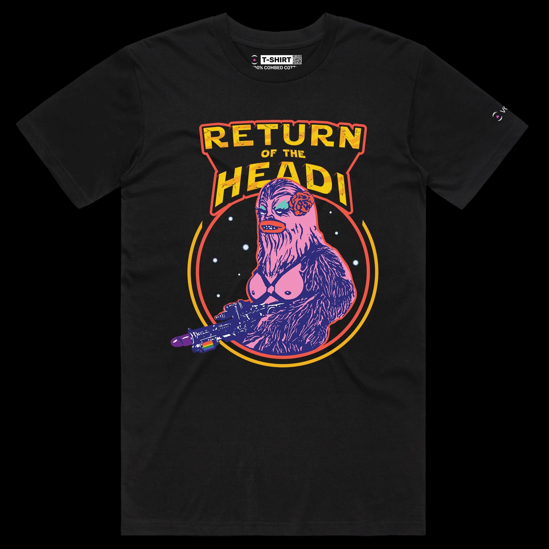 VOICEART Black Male Regular Gay Chewbacca Funny LGBTQ T-Shirt with Premium Quality Graphic Movie Themed Jedi Tee