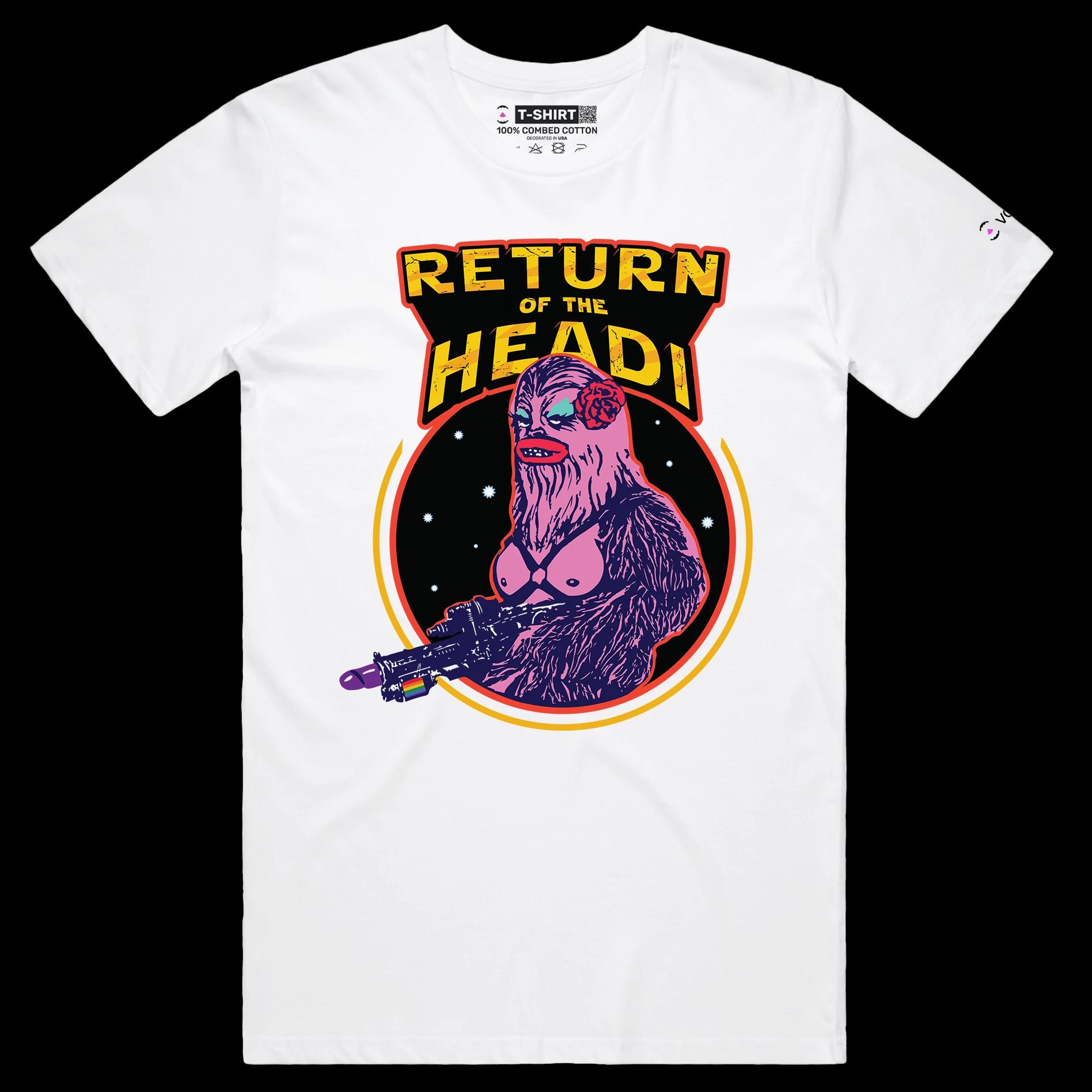 VOICEART White Male Regular Gay Chewbacca Funny LGBTQ T-Shirt with Premium Quality Graphic Movie Themed Jedi Tee