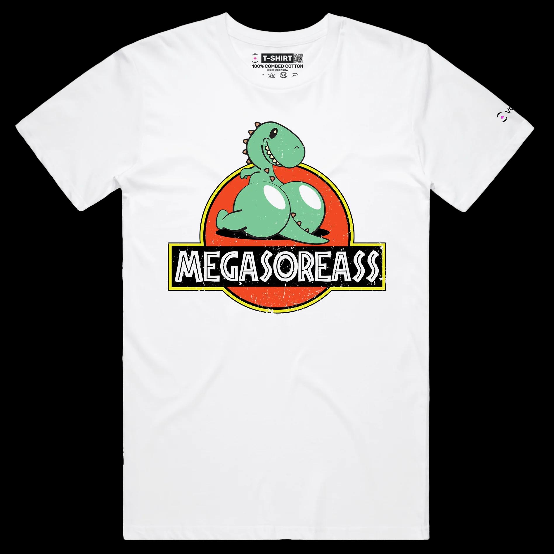 VOICEART White Male Regular Rainbow Dinosaur Funny shirt Premium Graphic Design LGBTQ Pride Tee Play on Words for Adults