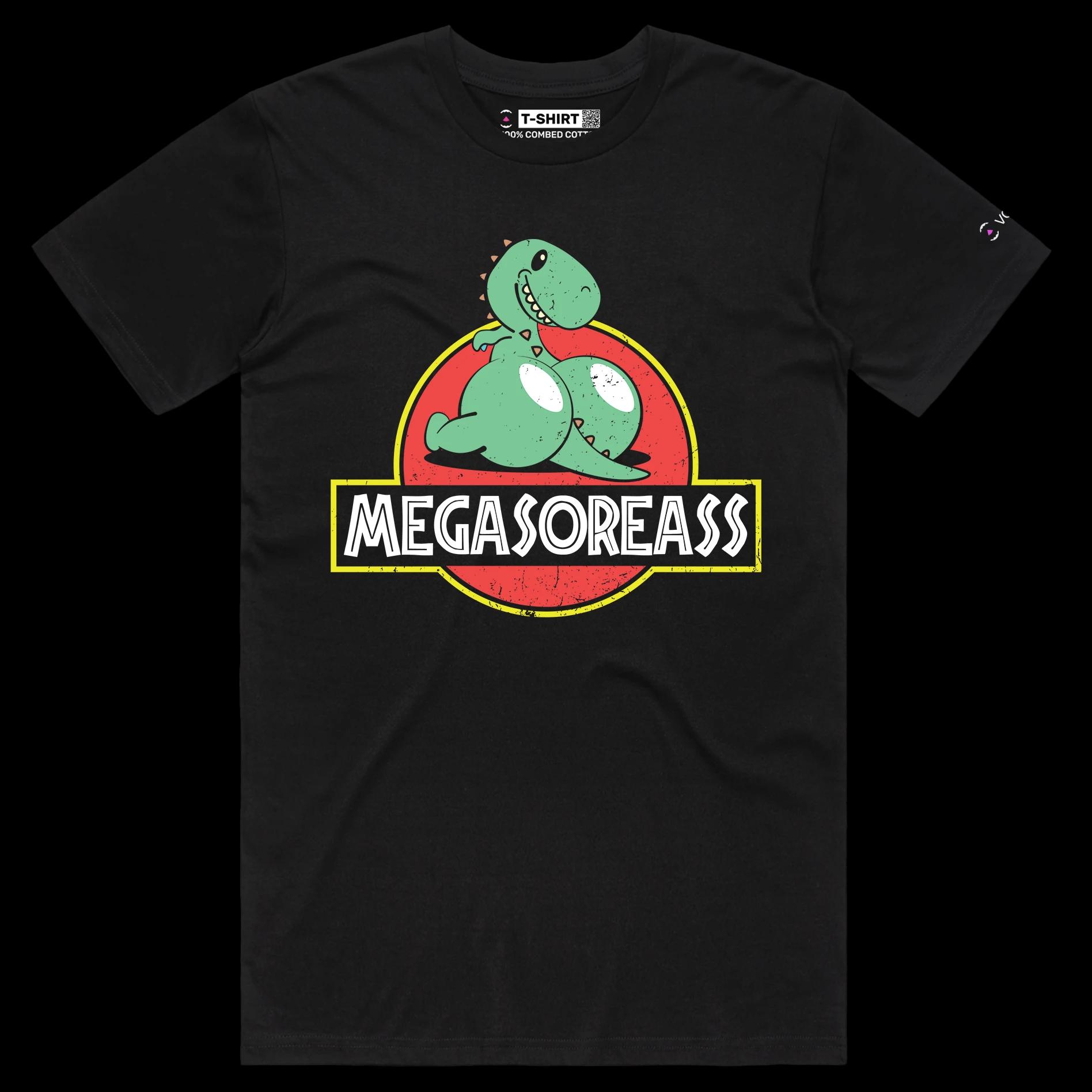 VOICEART Black Male Regular Rainbow Dinosaur Funny shirt Premium Graphic Design LGBTQ Pride Tee Play on Words for Adults