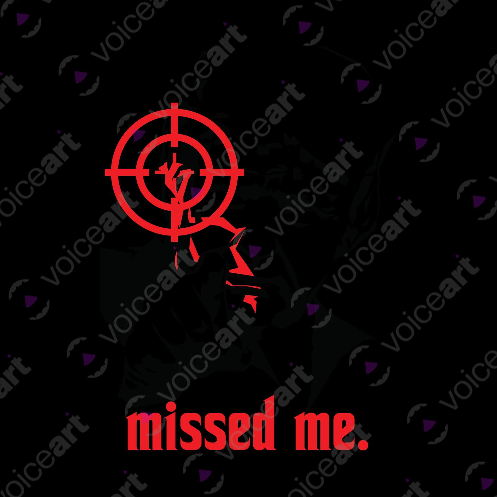 VOICEART White Watermark President Trump Missed Me Mugshot Political T-Shirt Premium Graphic Bad Aiming MAGA 2024 Tee