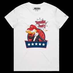 Trump Ducks A Bullet_Female MAPLE White