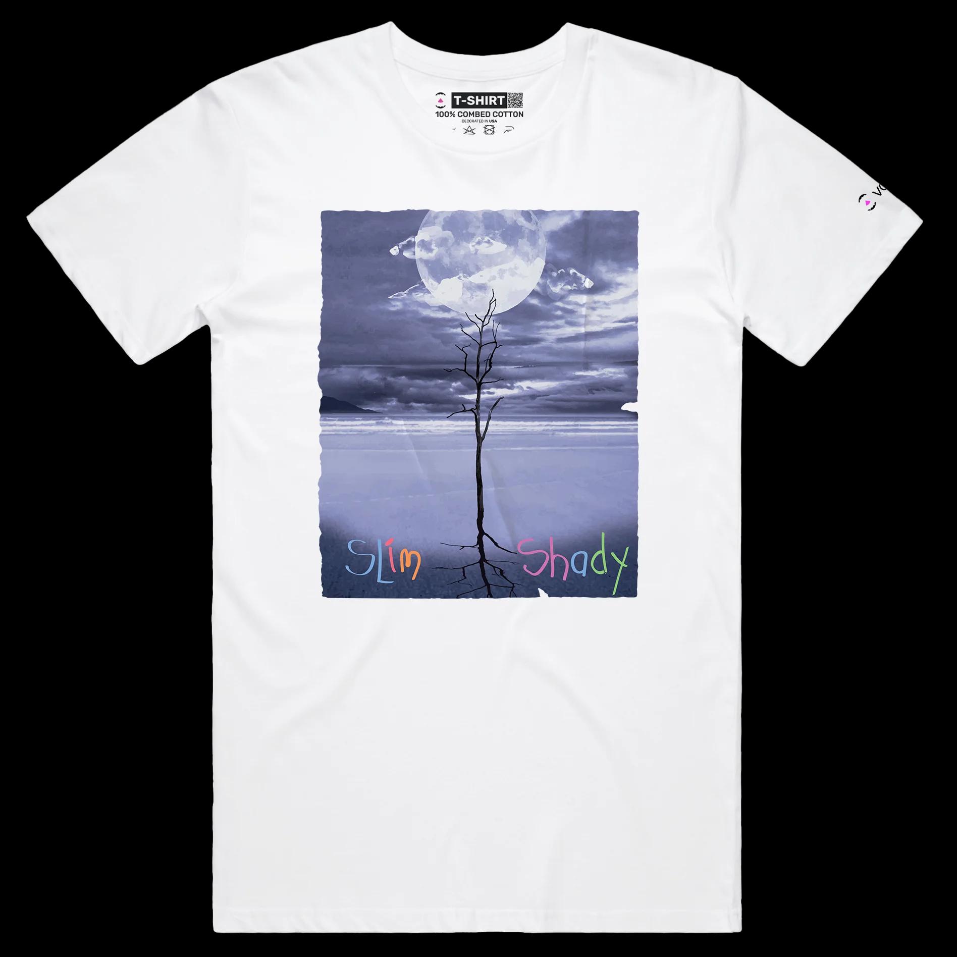 VOICEART White Male Regular Scrawny Tree Funny Nature T-Shirt Premium Quality Graphic and Design Slim Shady Wordplay Tee