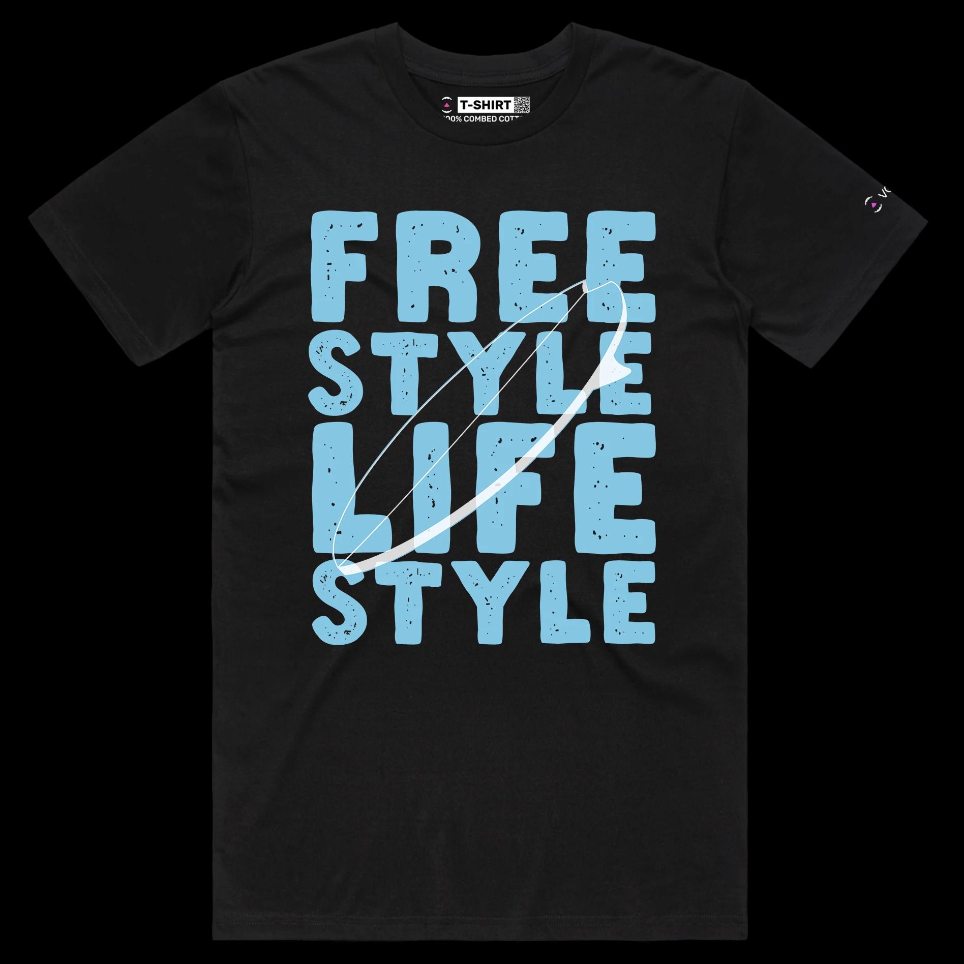 VOICEART Black Male Regular Surfboard Freestyle Lifestyle T-Shirt Premium Quality Design Beach Boys Tee for Surfing Lovers