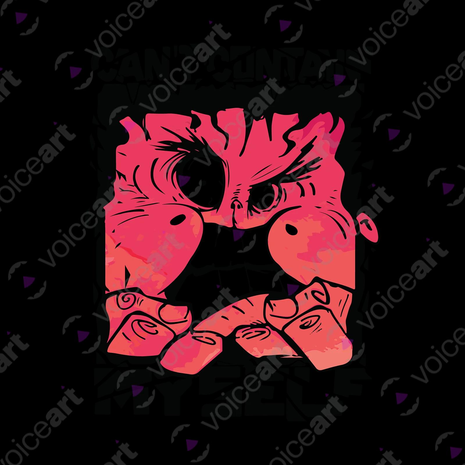 VOICEART White Watermark Angry Red Face Man Funny T-Shirt Premium Quality Graphic Rage Outburst Tee with Play on Words