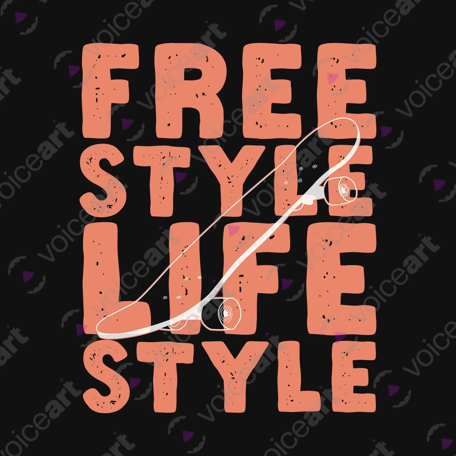 VOICEART Black Watermark Skateboards Freestyle Lifestyle T-Shirt Premium Quality Sidewalk Surfer Tee for Skating Lovers