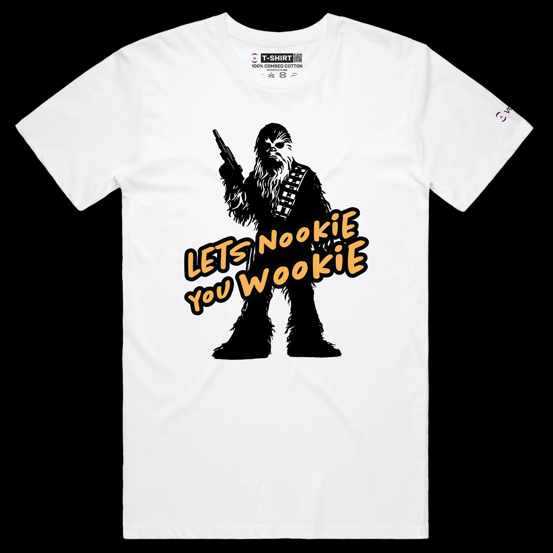 VOICEART White Male Regular Chewbacca Love Guru Funny T-Shirt with Premium Graphic Movie Themed Wookie Tee Play on Words