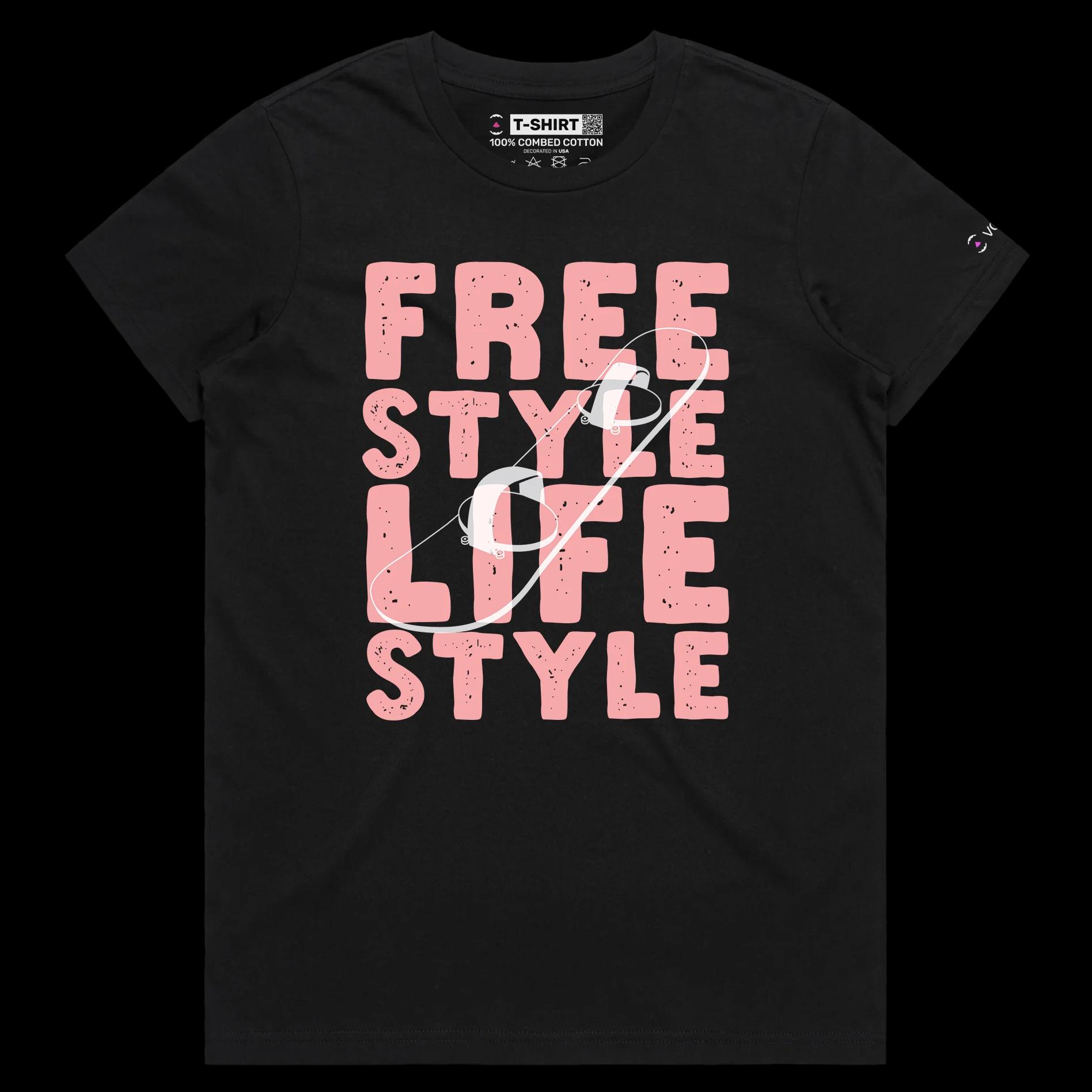 VOICEART Black Female Regular Snowboard Freestyle Lifestyle shirt Premium Quality Winter Sports Tee for Snowboarding Lovers