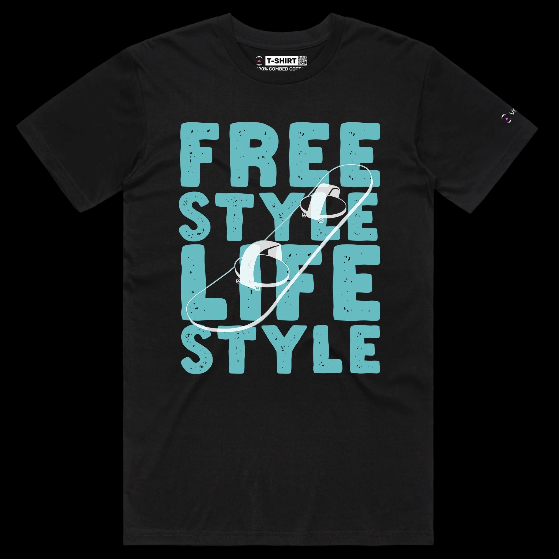 VOICEART Black Male Regular Snowboard Freestyle Lifestyle shirt Premium Quality Winter Sports Tee for Snowboarding Lovers