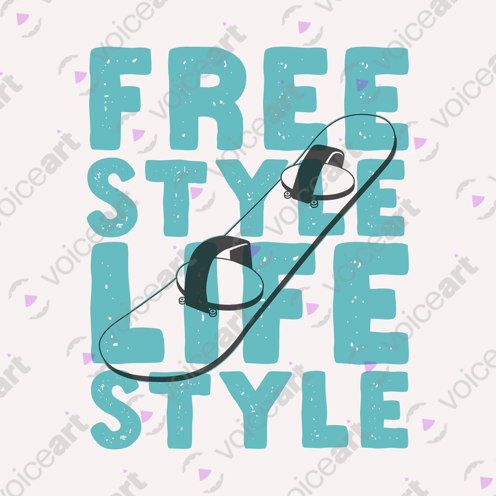 VOICEART White Watermark Snowboard Freestyle Lifestyle shirt Premium Quality Winter Sports Tee for Snowboarding Lovers