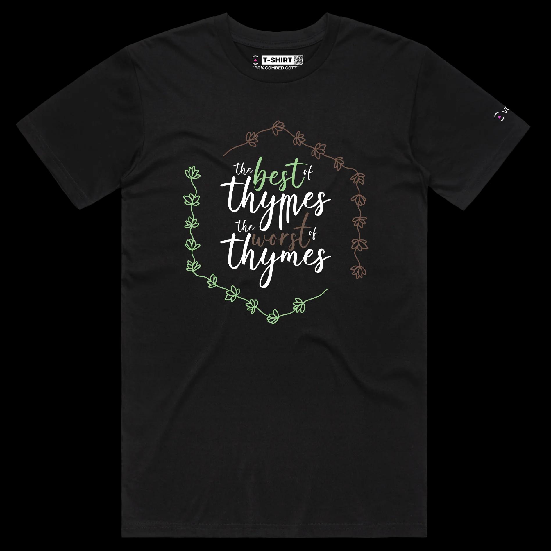 VOICEART Black Male Regular Herbs and Plants Funny Wordplay T-Shirt with Premium Graphic Design Food and Spices Tee