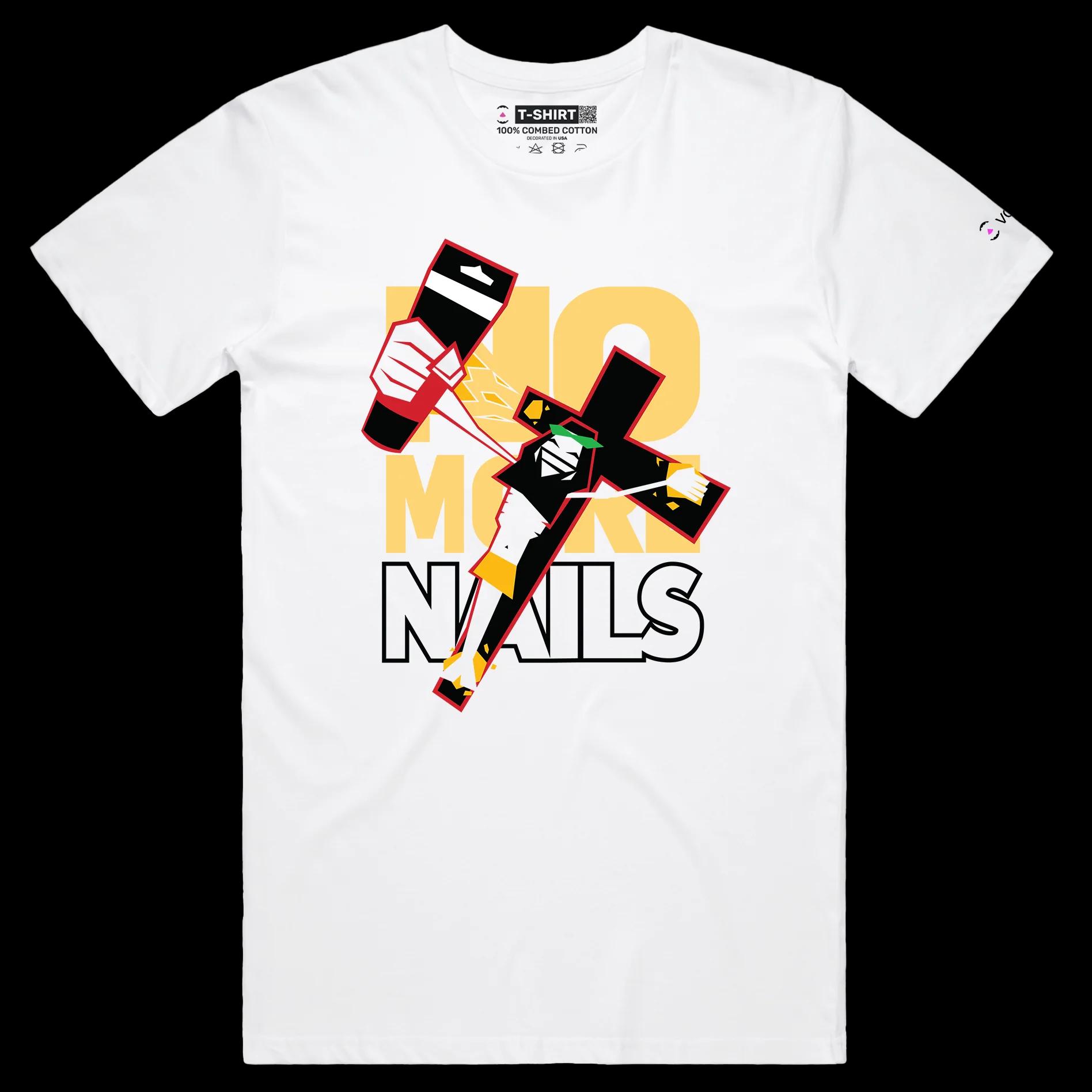VOICEART White Male Regular Jesus Christ Glued to the Cross Offensive T-Shirt Premium Graphic Design Sarcastic Religio Tee