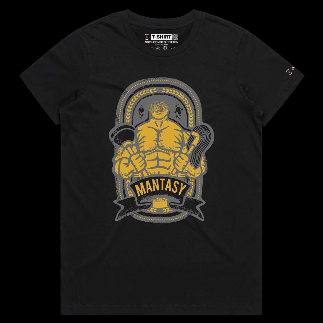 VOICEART Black Female Regular Man Maid Role Reversal Funny TShirt Premium Quality Graphic Design House Chores Tee Wordplay