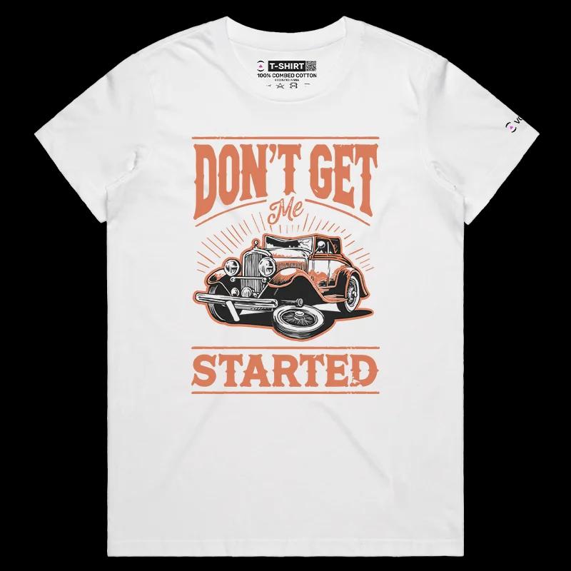 VOICEART White Female Regular Broken Old Timer Historical Shirt with Premium Quality Graphic Design Classic Vintage Car Tee