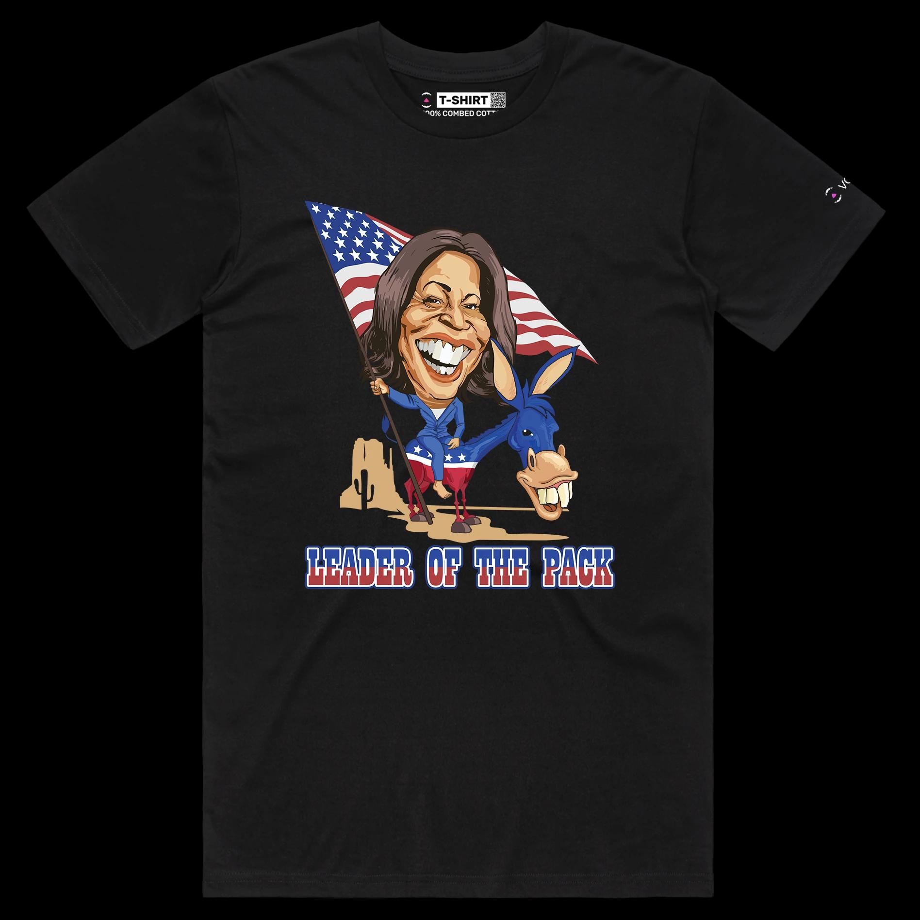 VOICEART Black Male Regular Kamala with an American Flag T-Shirt with Funny Graphic Patriotic Political Elections 2024 Tee