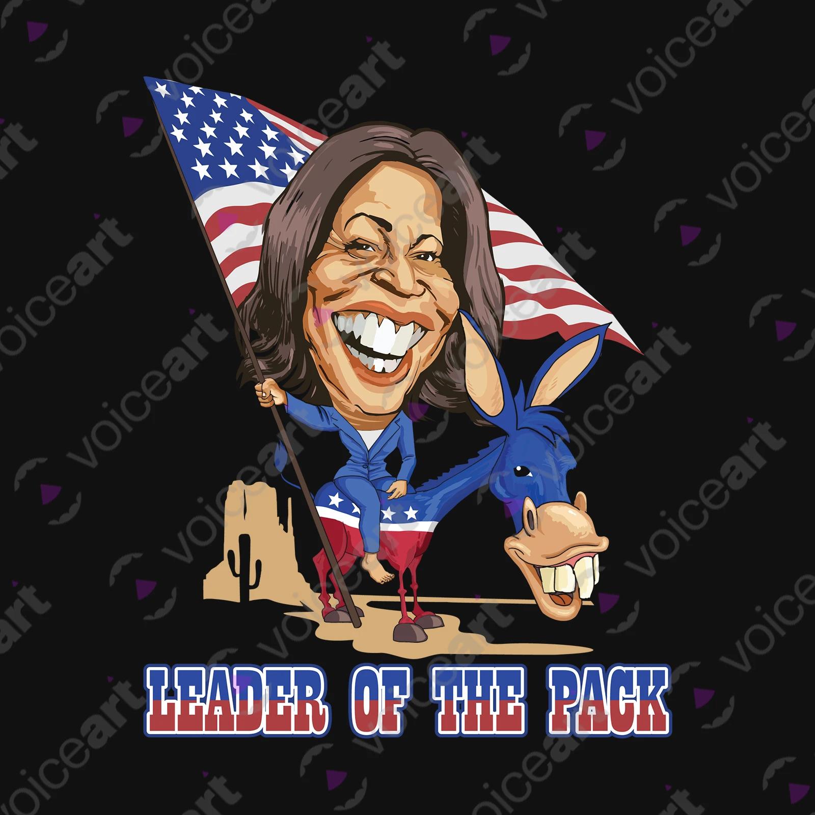 VOICEART Black Watermark Kamala with an American Flag T-Shirt with Funny Graphic Patriotic Political Elections 2024 Tee