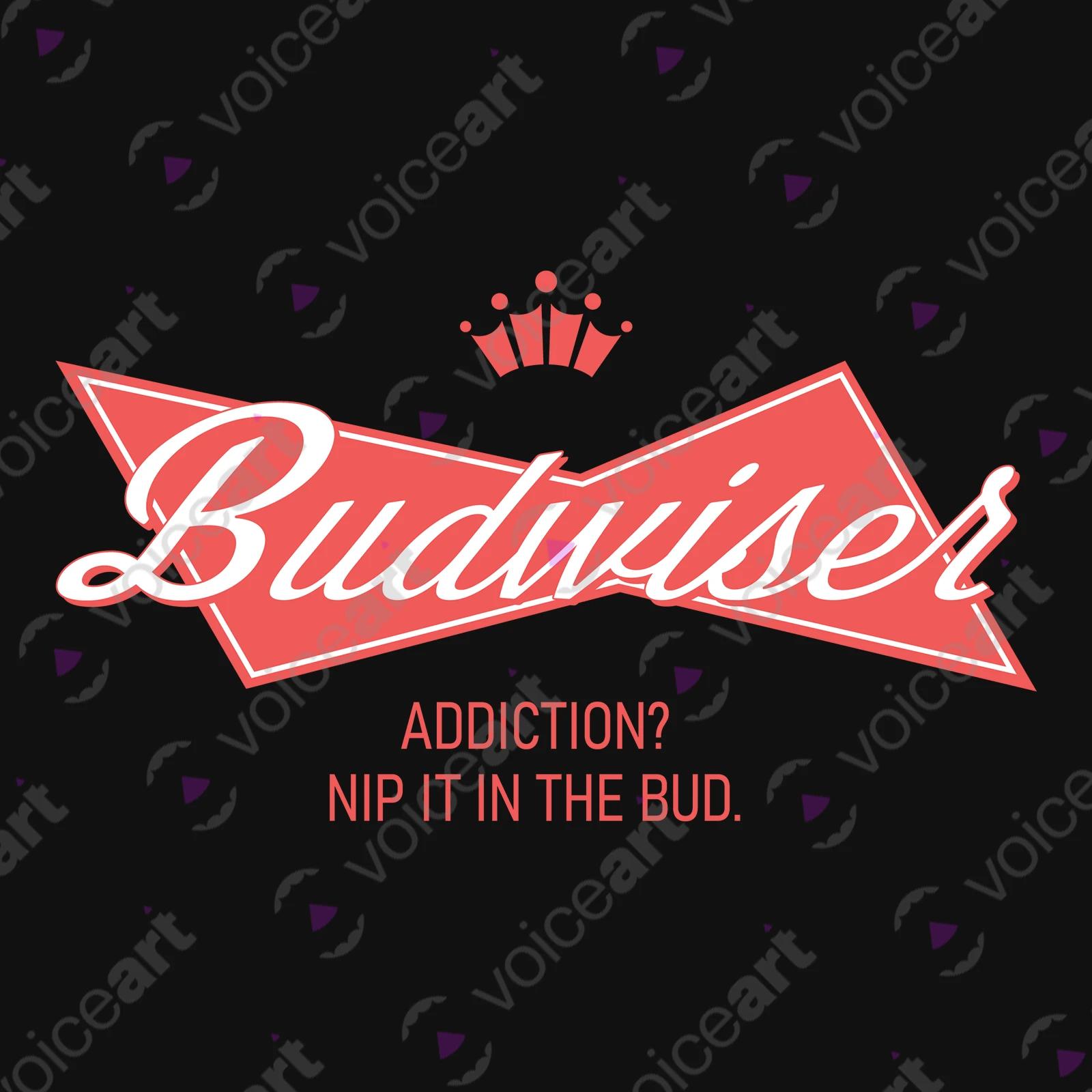 VOICEART Black Watermark Lager Beer Wordplay T-Shirt with Premium Graphic Design Older and Wiser Alcohol Addiction Tee