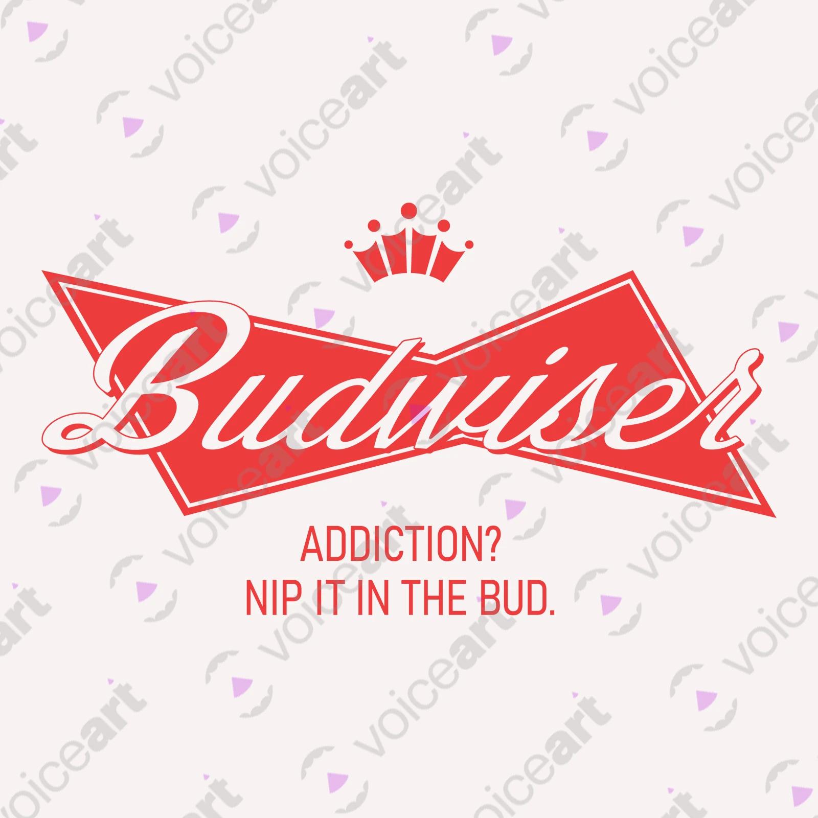 VOICEART White Watermark Lager Beer Wordplay T-Shirt with Premium Graphic Design Older and Wiser Alcohol Addiction Tee