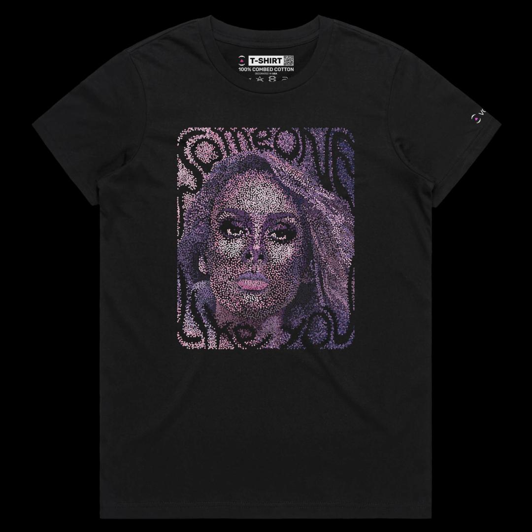 VOICEART Black Female Regular Fashionable Adele T-Shirt Premium Graphic and Quality Design Popular Grammy Awards Singer Tee