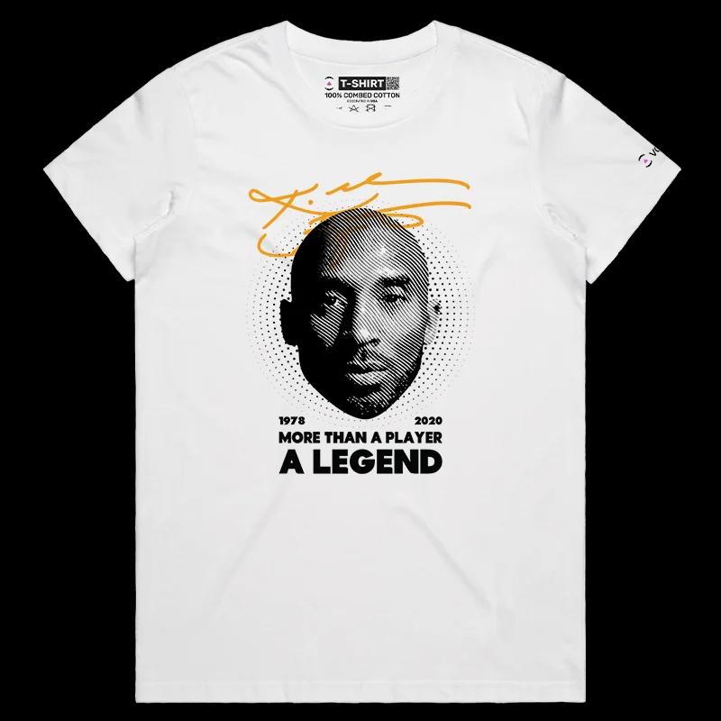 VOICEART White Female Regular Kobe More Than a Legend Sports Tee Premium Design Los Angeles Superstar T-Shirt Basketball